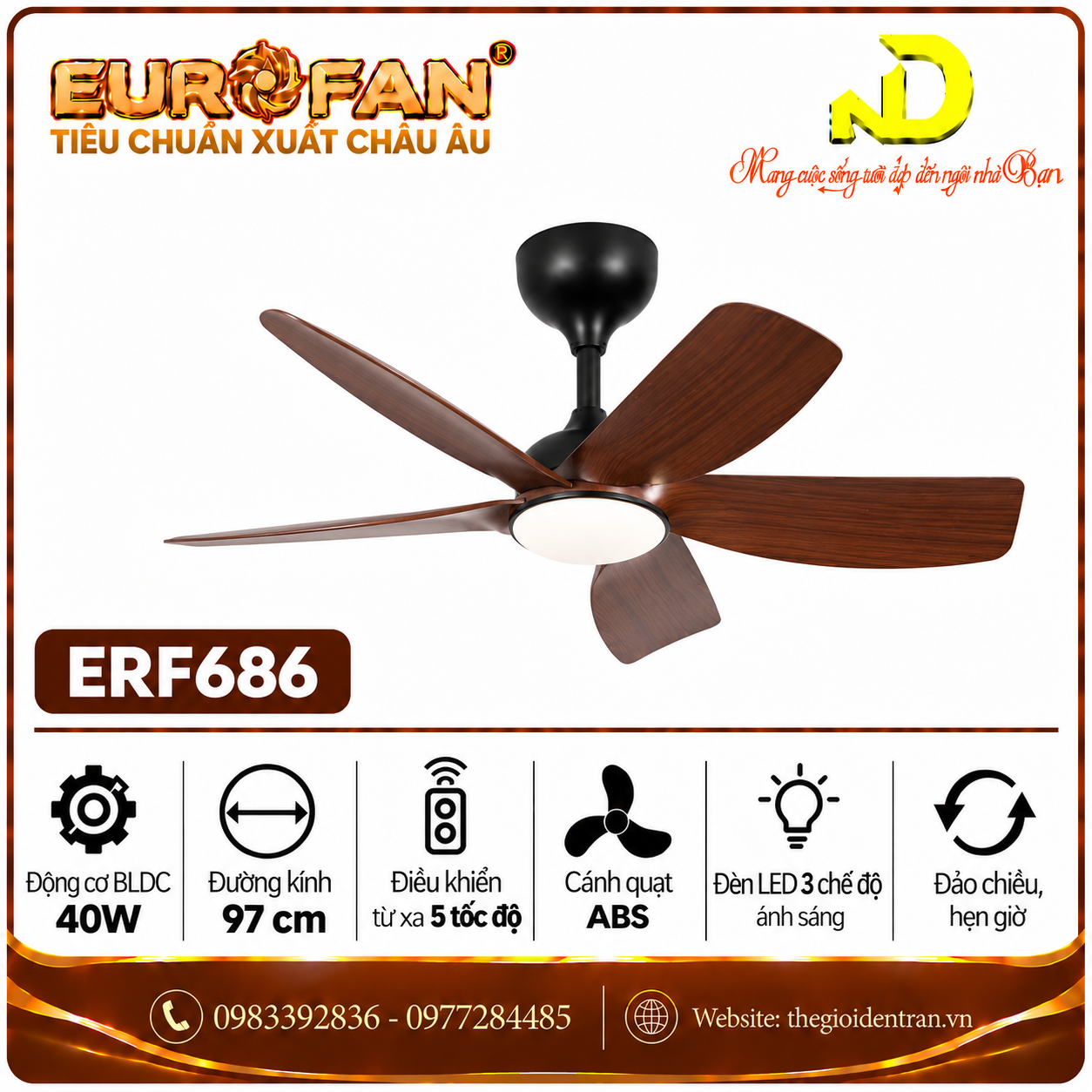 Quạt trần Eurofan ERF686